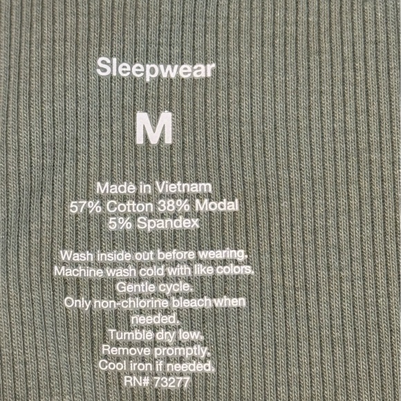 Sonoma Ribbed‎ Pajama Tee Womens Medium lceberg Green NWT - Picture 7 of 8